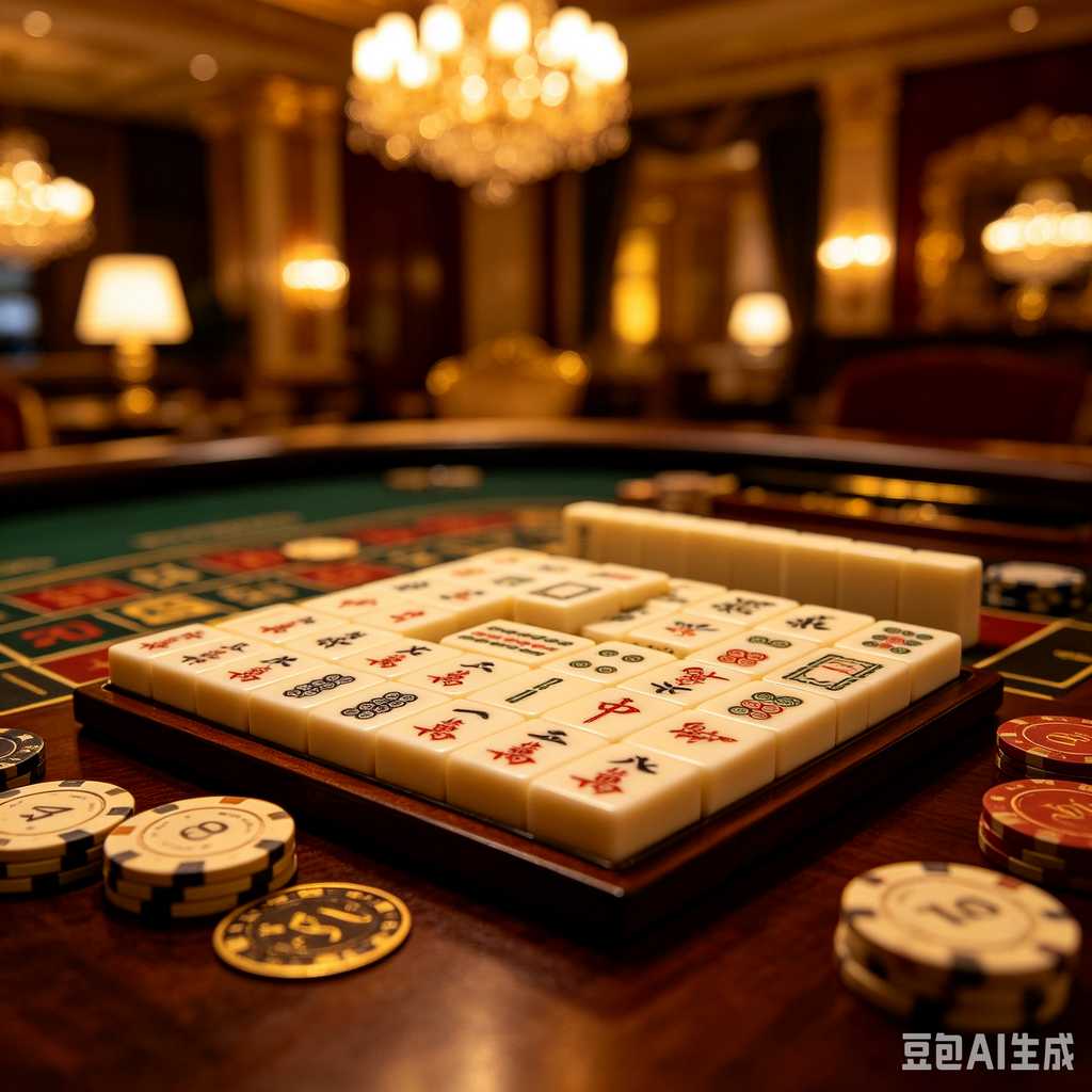 carved pattern mahjong set